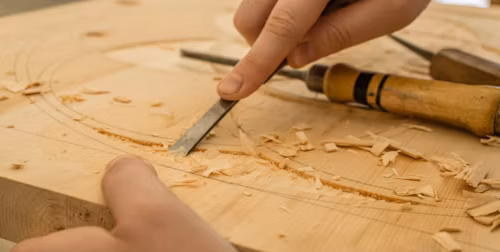 Mahogany wood grain detail - Olet Hardware craftsmanship